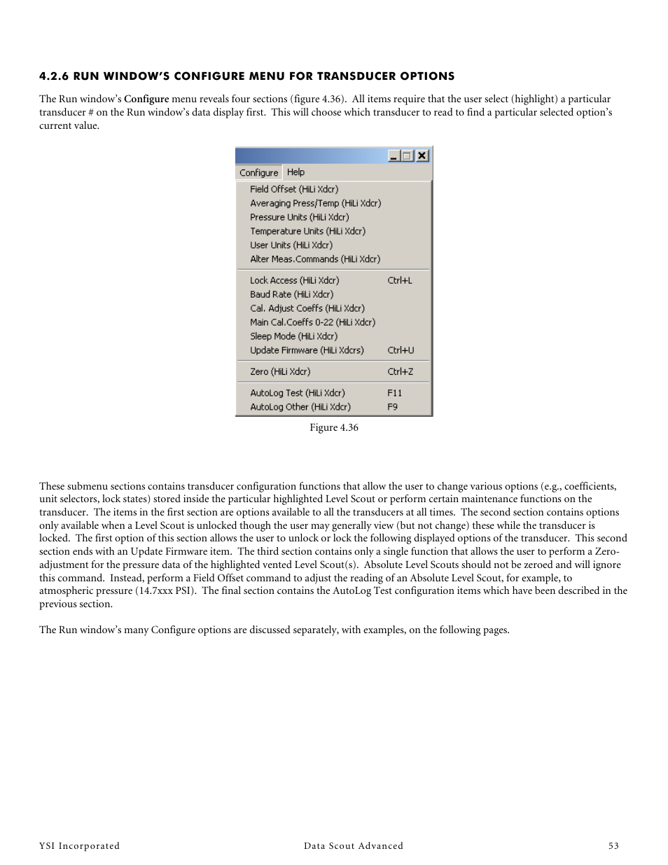 YSI Data Scout Advanced User Manual | Page 57 / 115