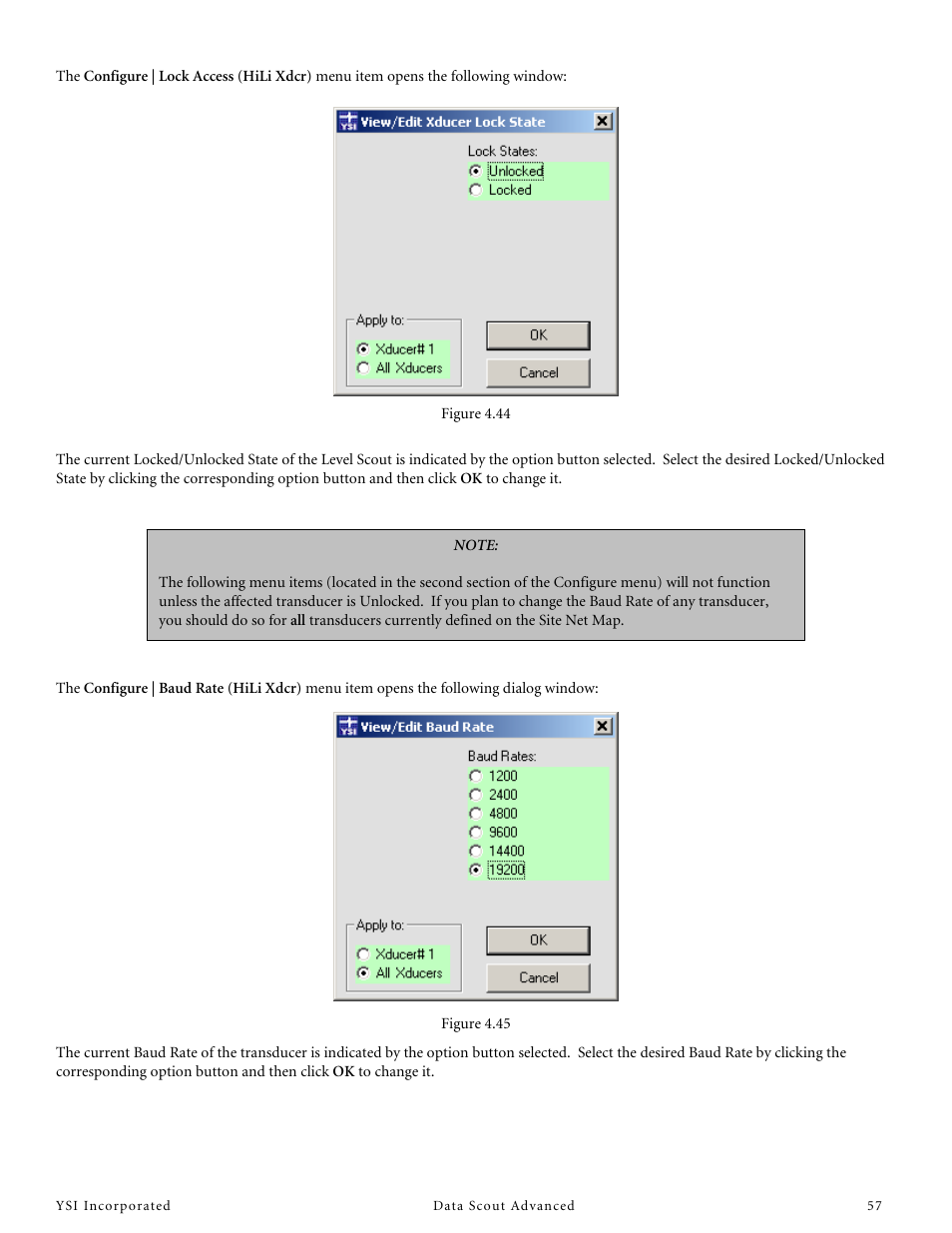 YSI Data Scout Advanced User Manual | Page 61 / 115