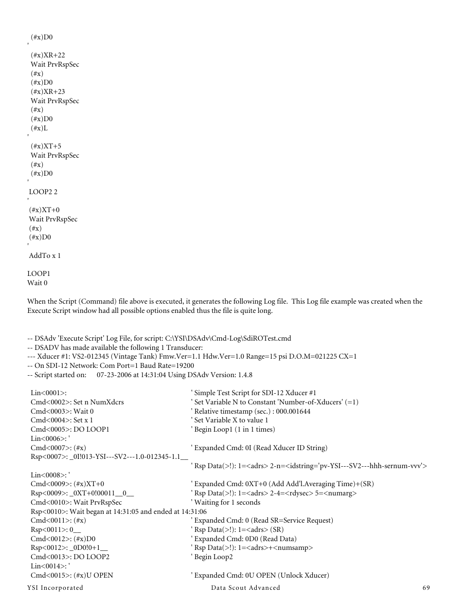 YSI Data Scout Advanced User Manual | Page 73 / 115