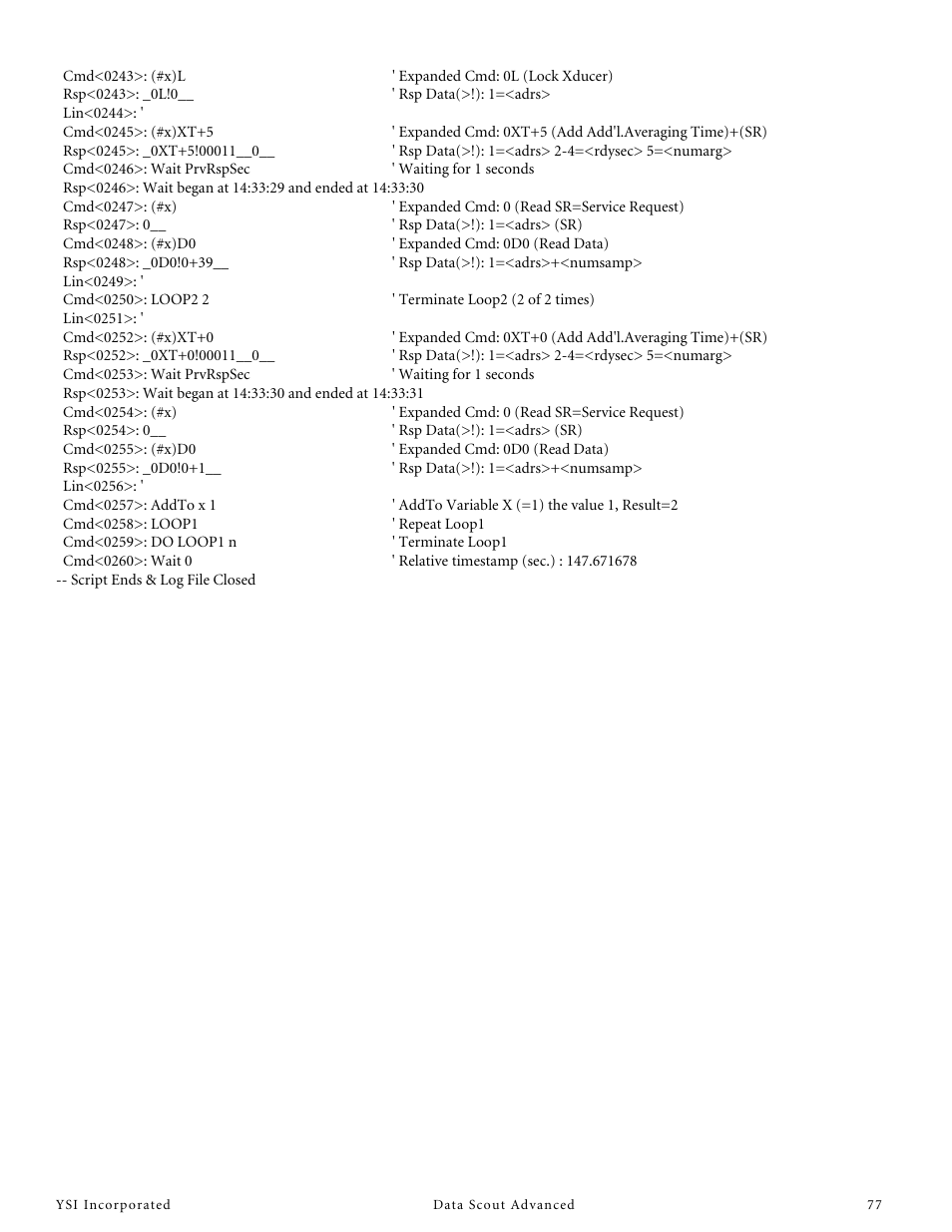 YSI Data Scout Advanced User Manual | Page 81 / 115