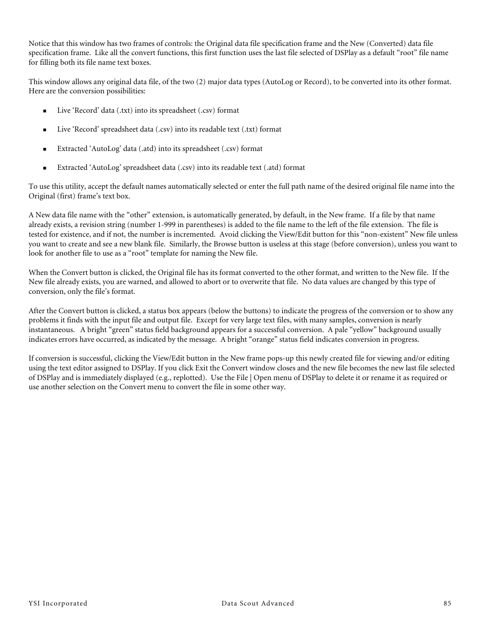 YSI Data Scout Advanced User Manual | Page 89 / 115