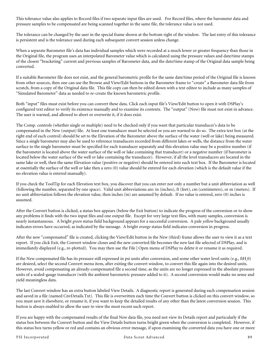 YSI Data Scout Advanced User Manual | Page 93 / 115
