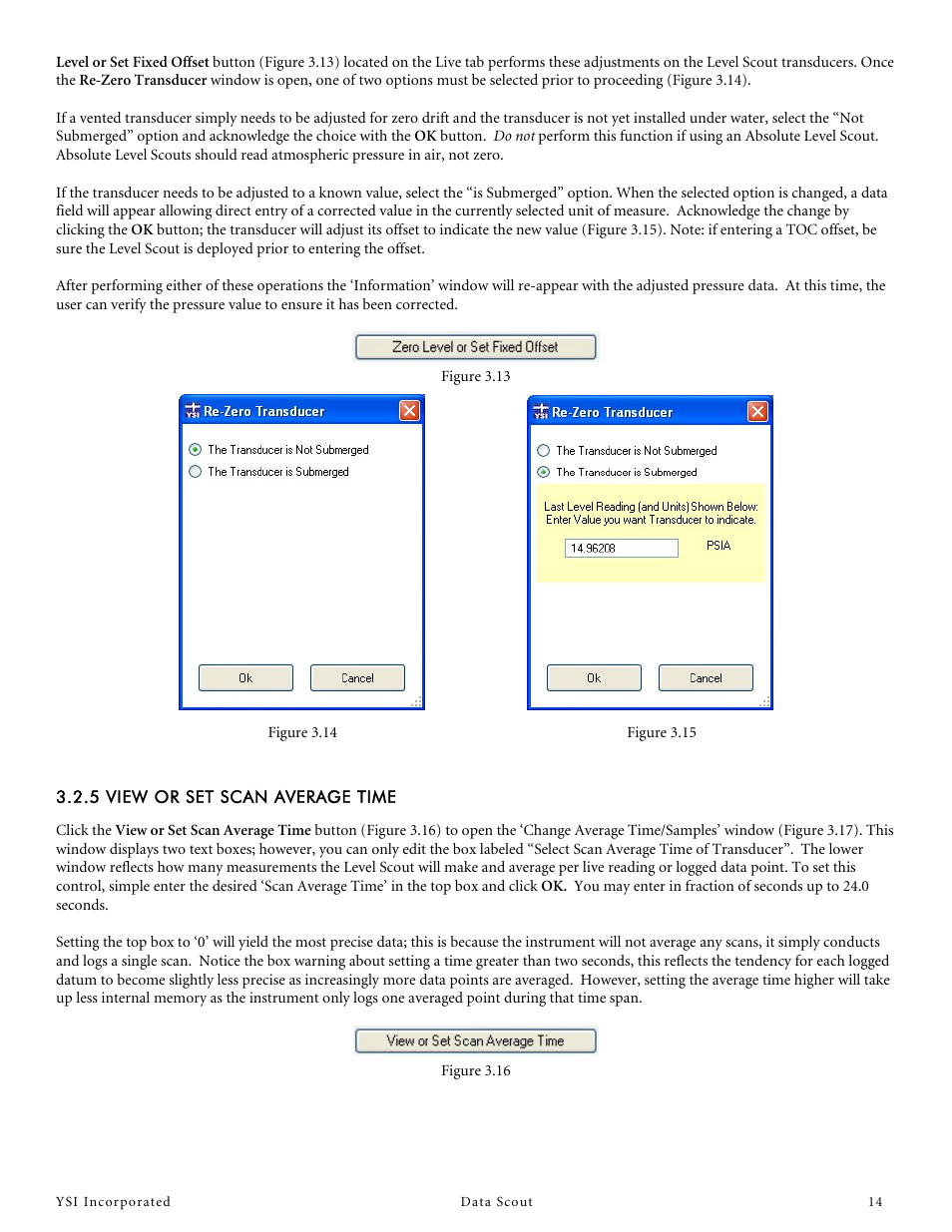 5 view or set scan average time | YSI Data Scout User Manual | Page 14 / 33