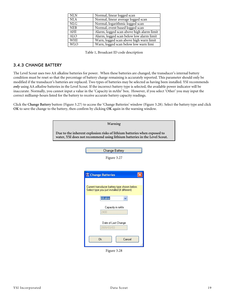 3 change battery | YSI Data Scout User Manual | Page 19 / 33