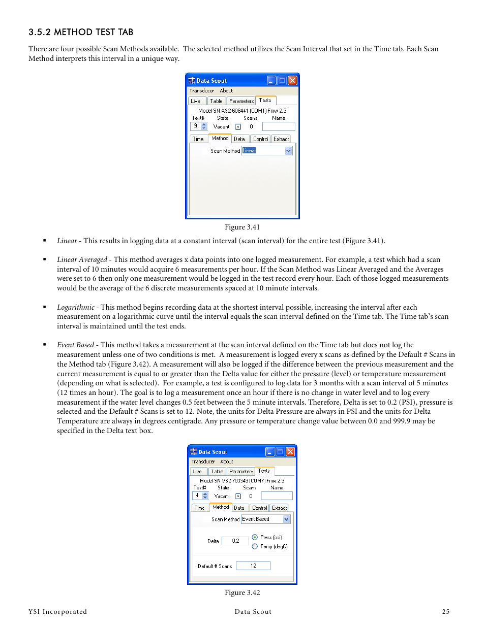 2 method test tab | YSI Data Scout User Manual | Page 25 / 33