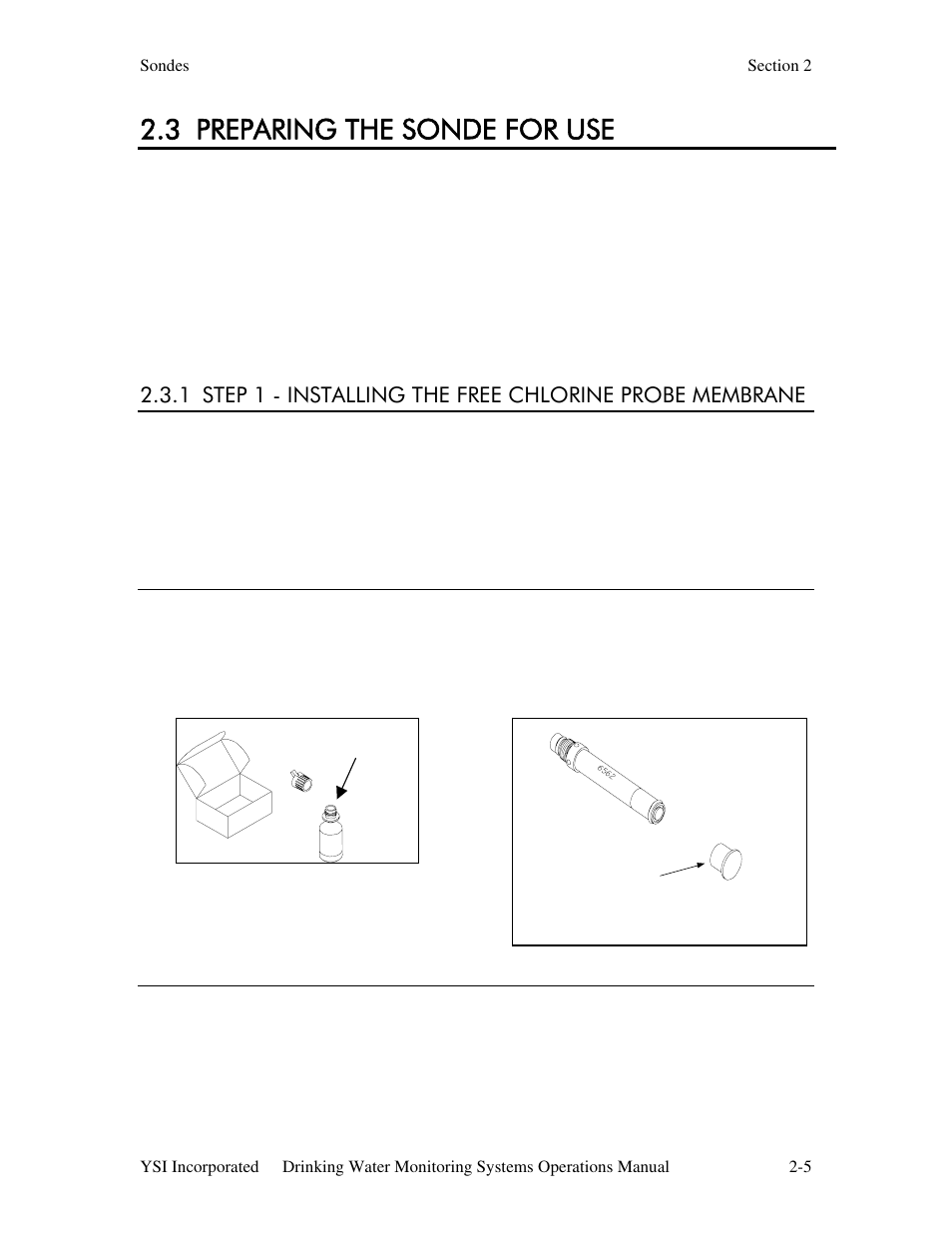 3 preparing the sonde for use | YSI 600DW-B Sonde User Manual | Page 12 / 300