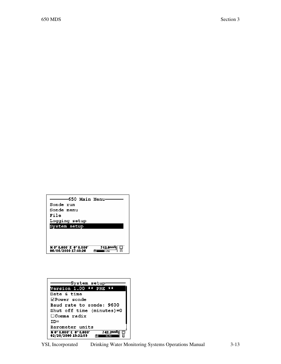 YSI 600DW-B Sonde User Manual | Page 122 / 300