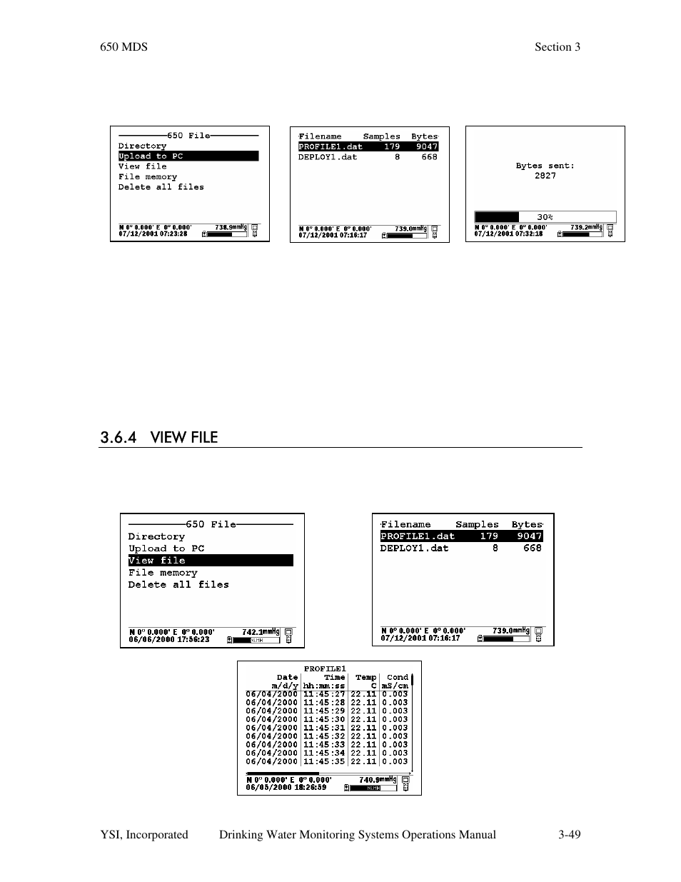 4 view file | YSI 600DW-B Sonde User Manual | Page 158 / 300