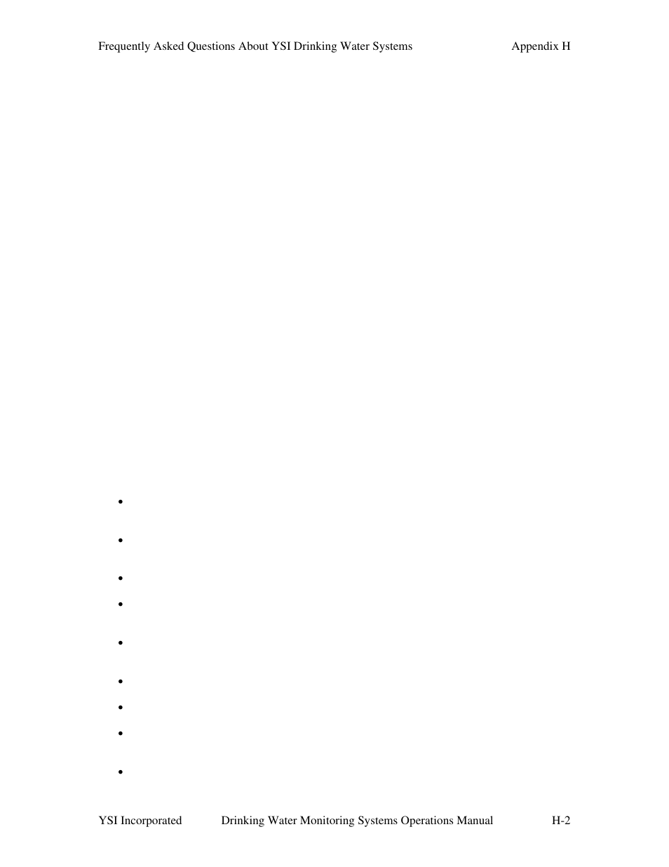 YSI 600DW-B Sonde User Manual | Page 288 / 300