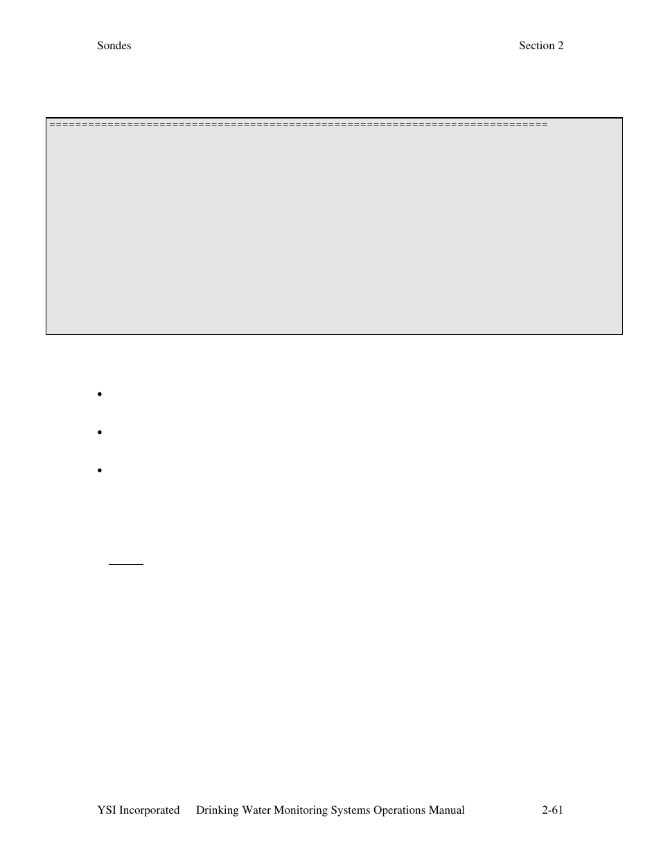 YSI 600DW-B Sonde User Manual | Page 68 / 300