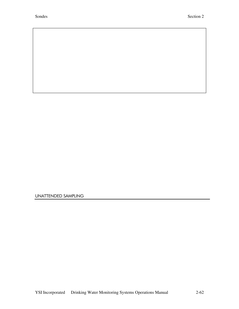 Unattended sampling | YSI 600DW-B Sonde User Manual | Page 69 / 300