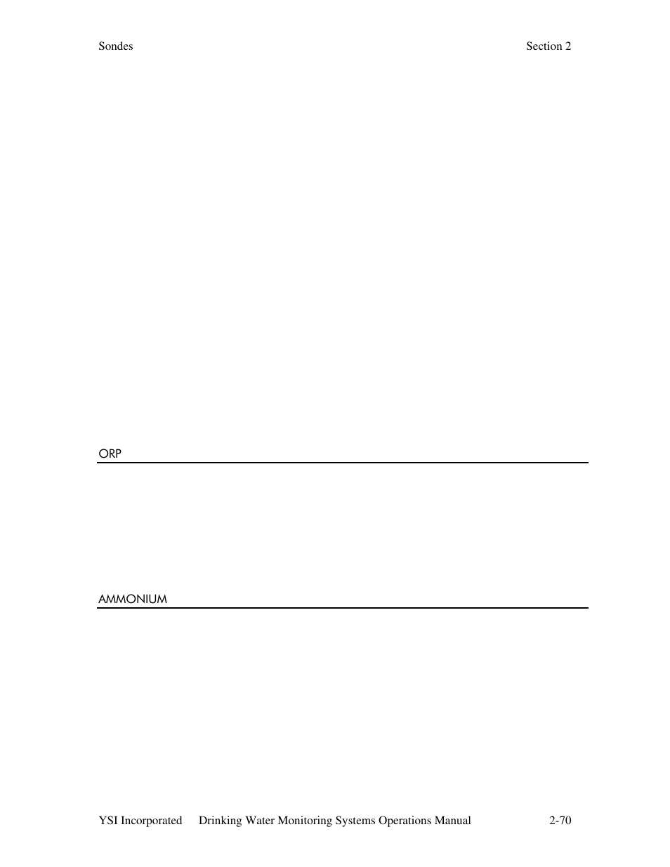Ammonium | YSI 600DW-B Sonde User Manual | Page 77 / 300
