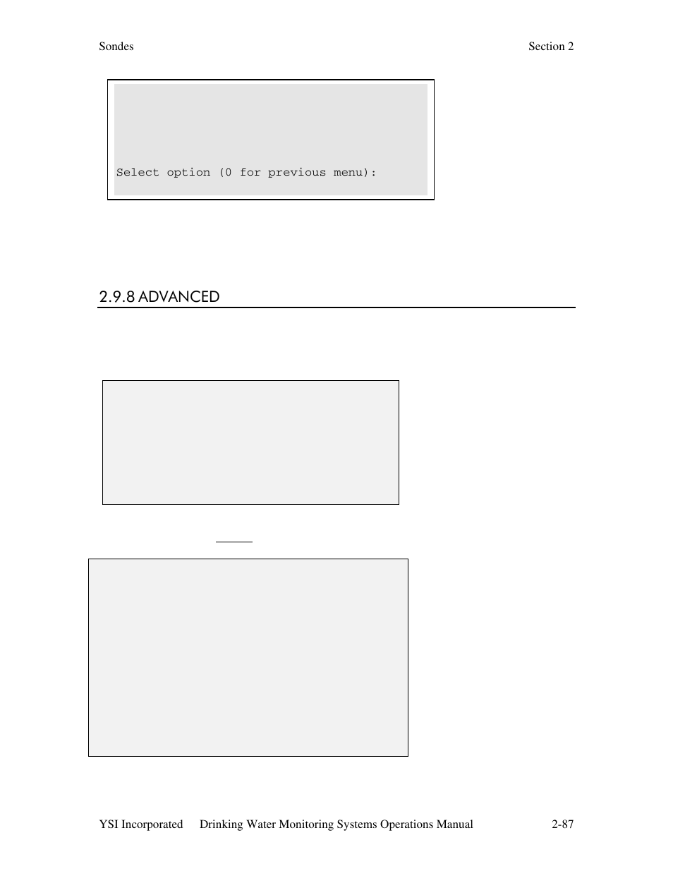 8 advanced | YSI 600DW-B Sonde User Manual | Page 94 / 300