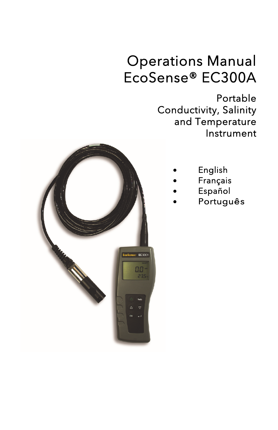 YSI EC300A User Manual | 40 pages