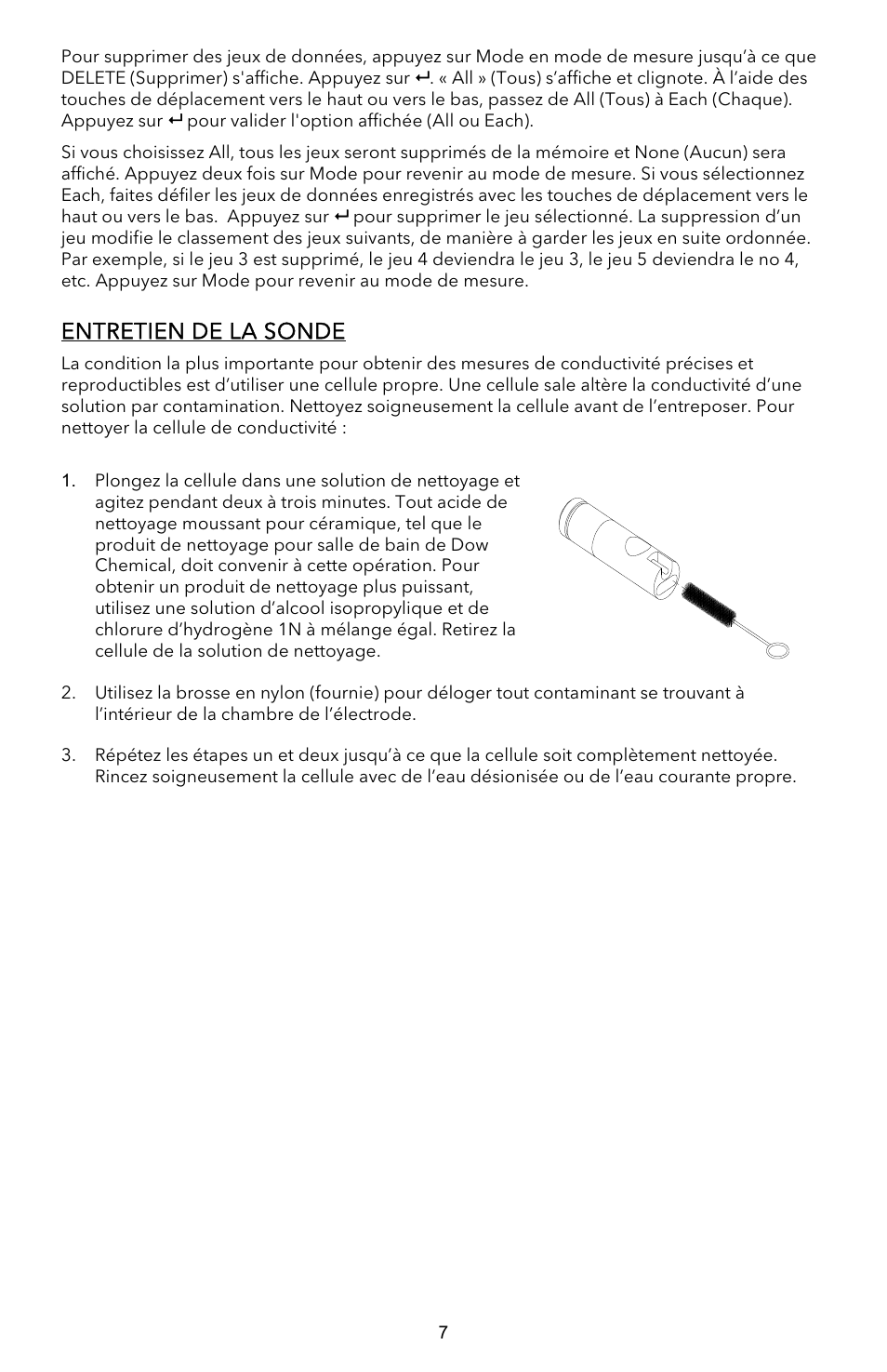 Entretien de la sonde | YSI EC300A User Manual | Page 17 / 40