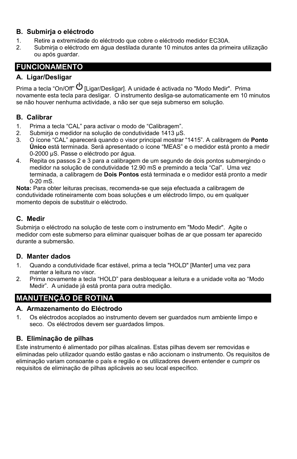 YSI EC30A User Manual | Page 10 / 12