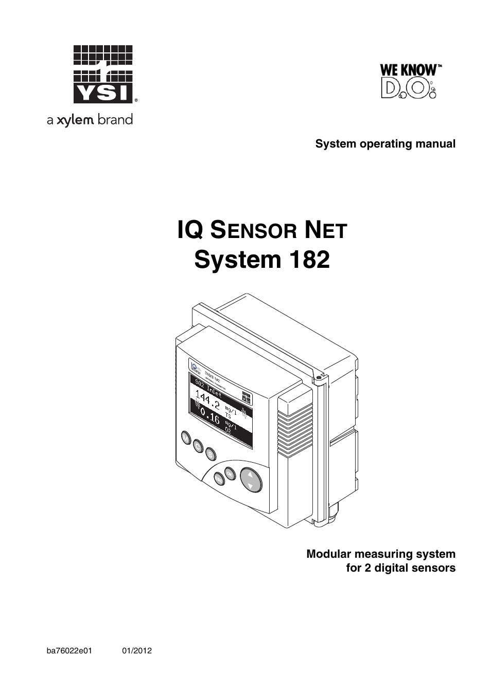 YSI IQ S ENSOR N ET System 182 User Manual | 152 pages