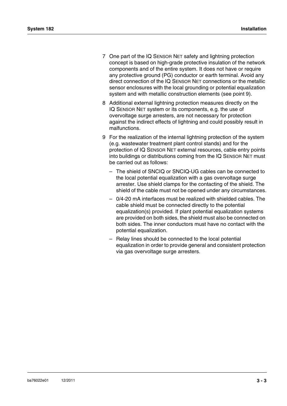 YSI IQ S ENSOR N ET System 182 User Manual | Page 17 / 152