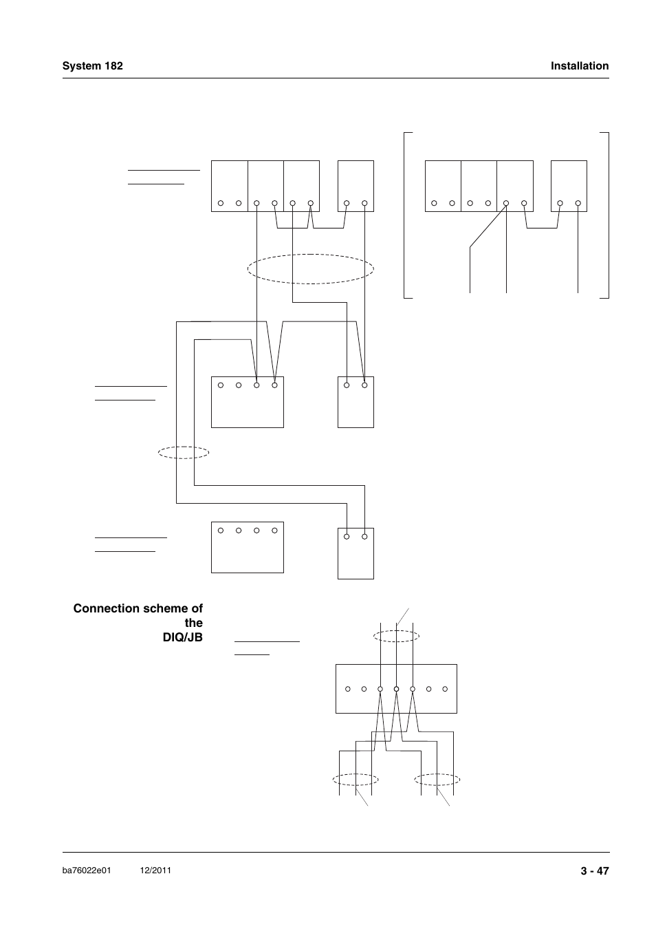 Connection scheme of the diq/jb, Valve control line 1 valve control line 2 | YSI IQ S ENSOR N ET System 182 User Manual | Page 61 / 152