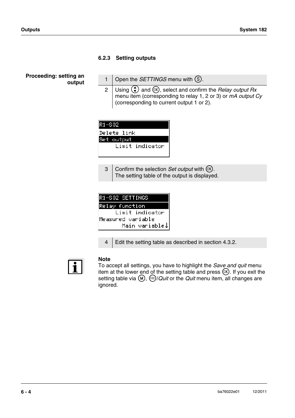 3 setting outputs, Setting outputs -4 | YSI IQ S ENSOR N ET DIQ/S 182 XT User Manual | Page 100 / 224