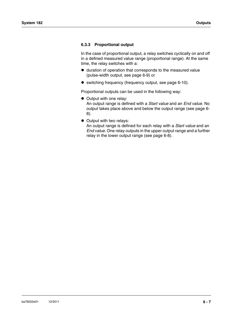 3 proportional output, Proportional output -7, Nal output (see section 6.3.3) | Put (see section 6.3.3 | YSI IQ S ENSOR N ET DIQ/S 182 XT User Manual | Page 103 / 224