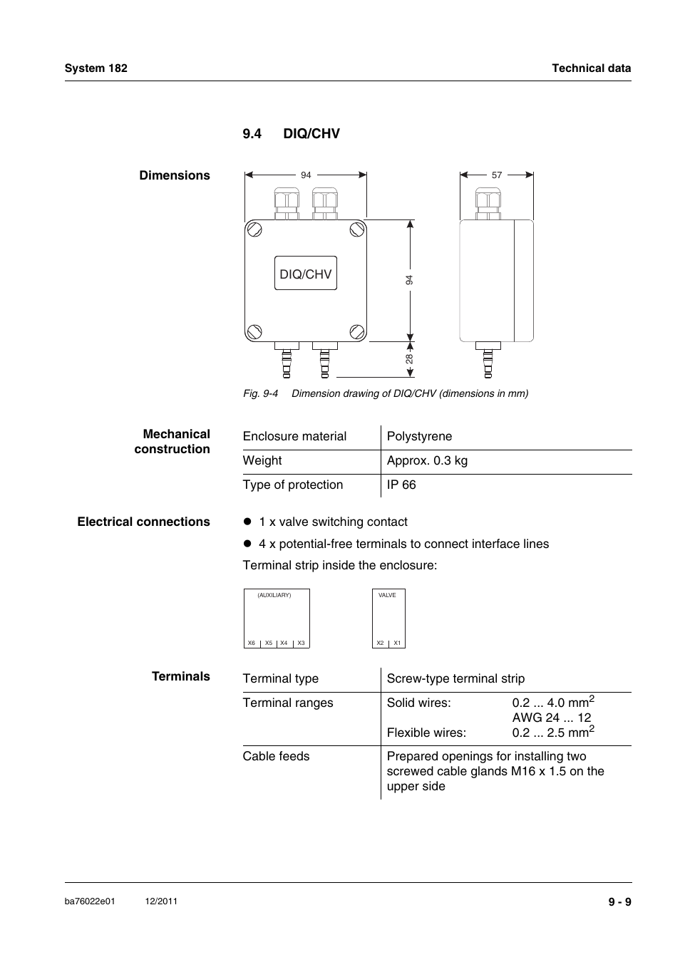 4 diq/chv, Diq/chv -9 | YSI IQ S ENSOR N ET DIQ/S 182 XT User Manual | Page 145 / 224