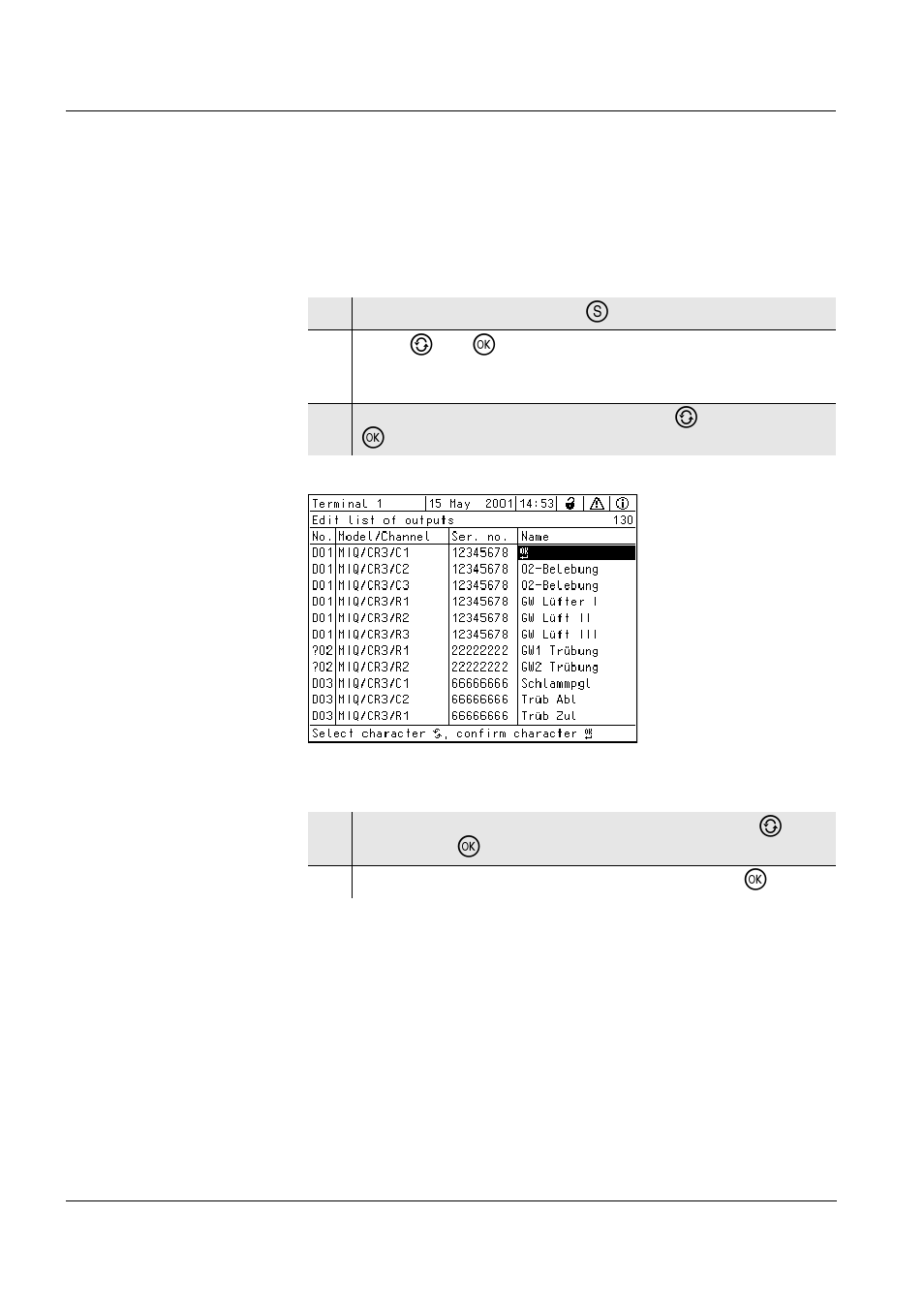 2 entering / editing the name of an output, Entering / editing the name of an output -12, Section 4.2) | YSI IQ S ENSOR N ET DIQ/S 182 XT User Manual | Page 184 / 224