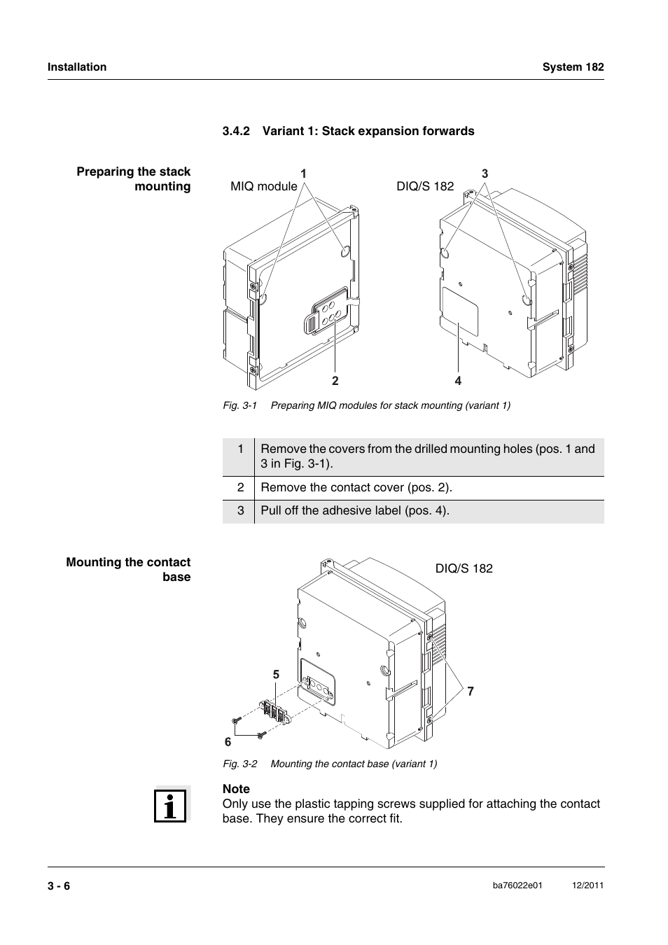 2 variant 1: stack expansion forwards, Variant 1: stack expansion forwards -6 | YSI IQ S ENSOR N ET DIQ/S 182 XT User Manual | Page 26 / 224