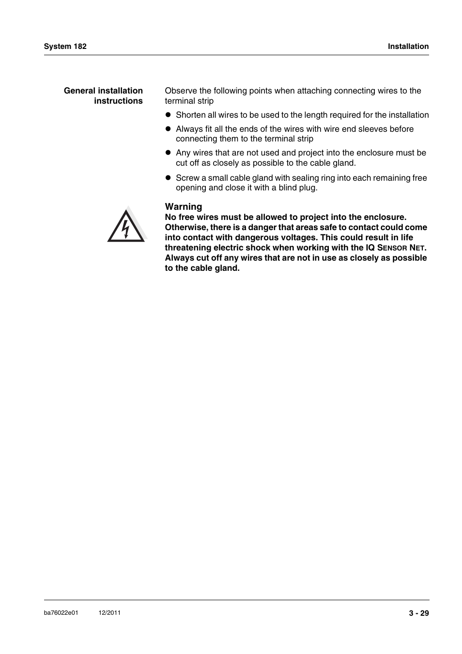 YSI IQ S ENSOR N ET DIQ/S 182 XT User Manual | Page 49 / 224