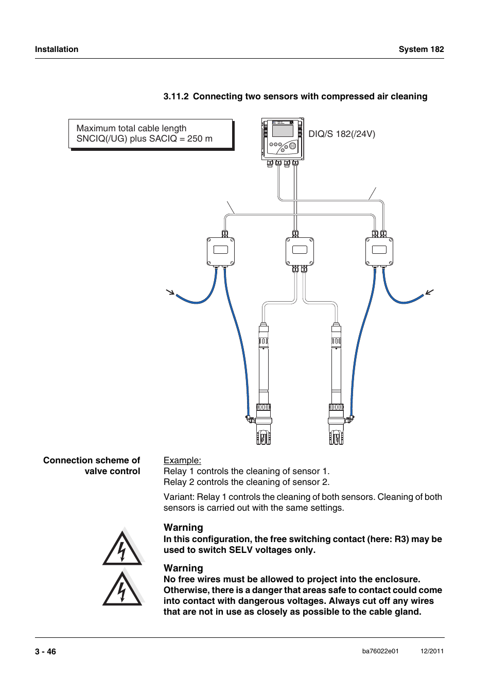 Warning | YSI IQ S ENSOR N ET DIQ/S 182 XT User Manual | Page 66 / 224