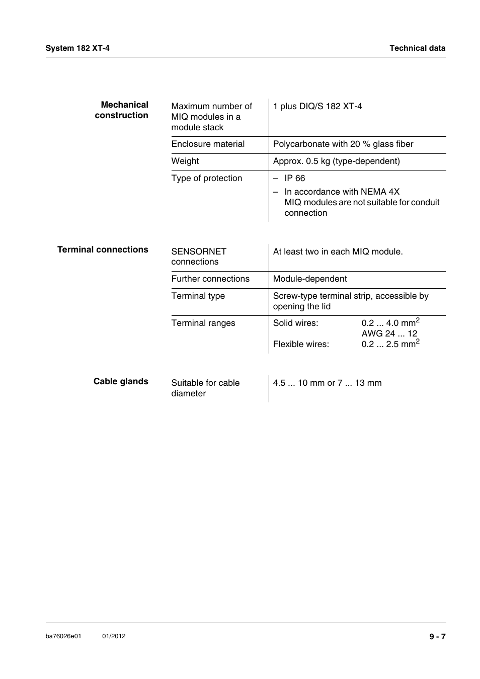 YSI DIQ/S 182 XT-4 System 182 XT-4 User Manual | Page 139 / 154