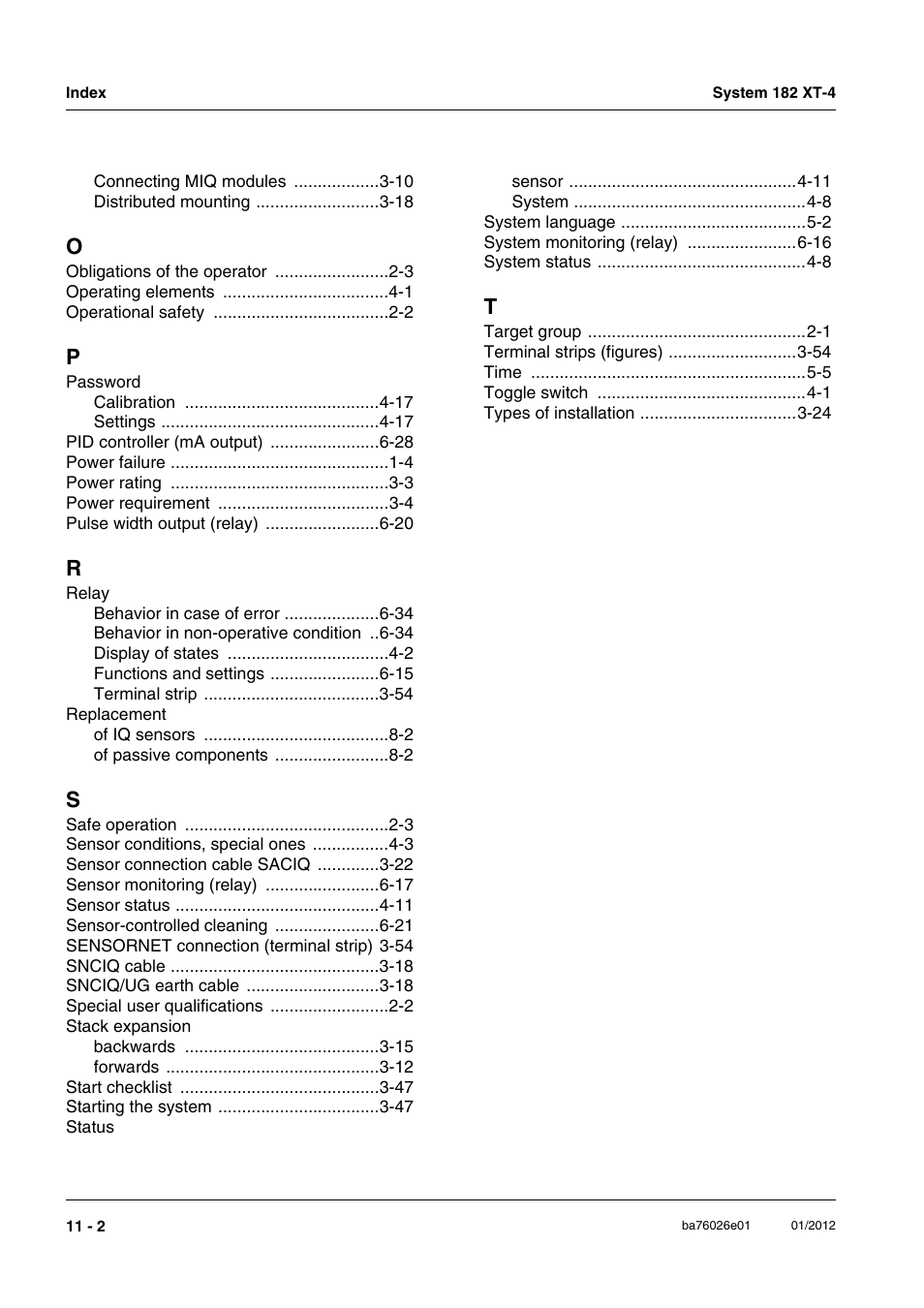 YSI DIQ/S 182 XT-4 System 182 XT-4 User Manual | Page 150 / 154