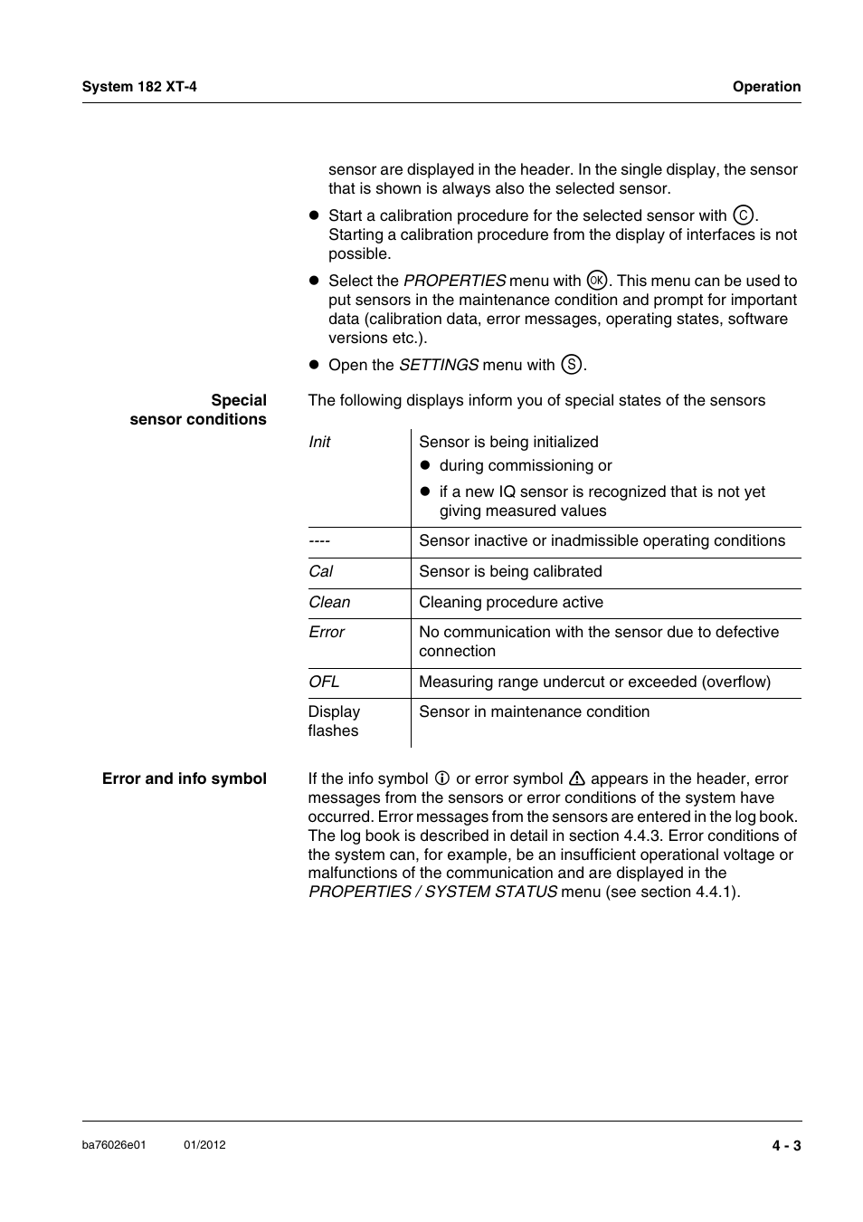 YSI DIQ/S 182 XT-4 System 182 XT-4 User Manual | Page 71 / 154