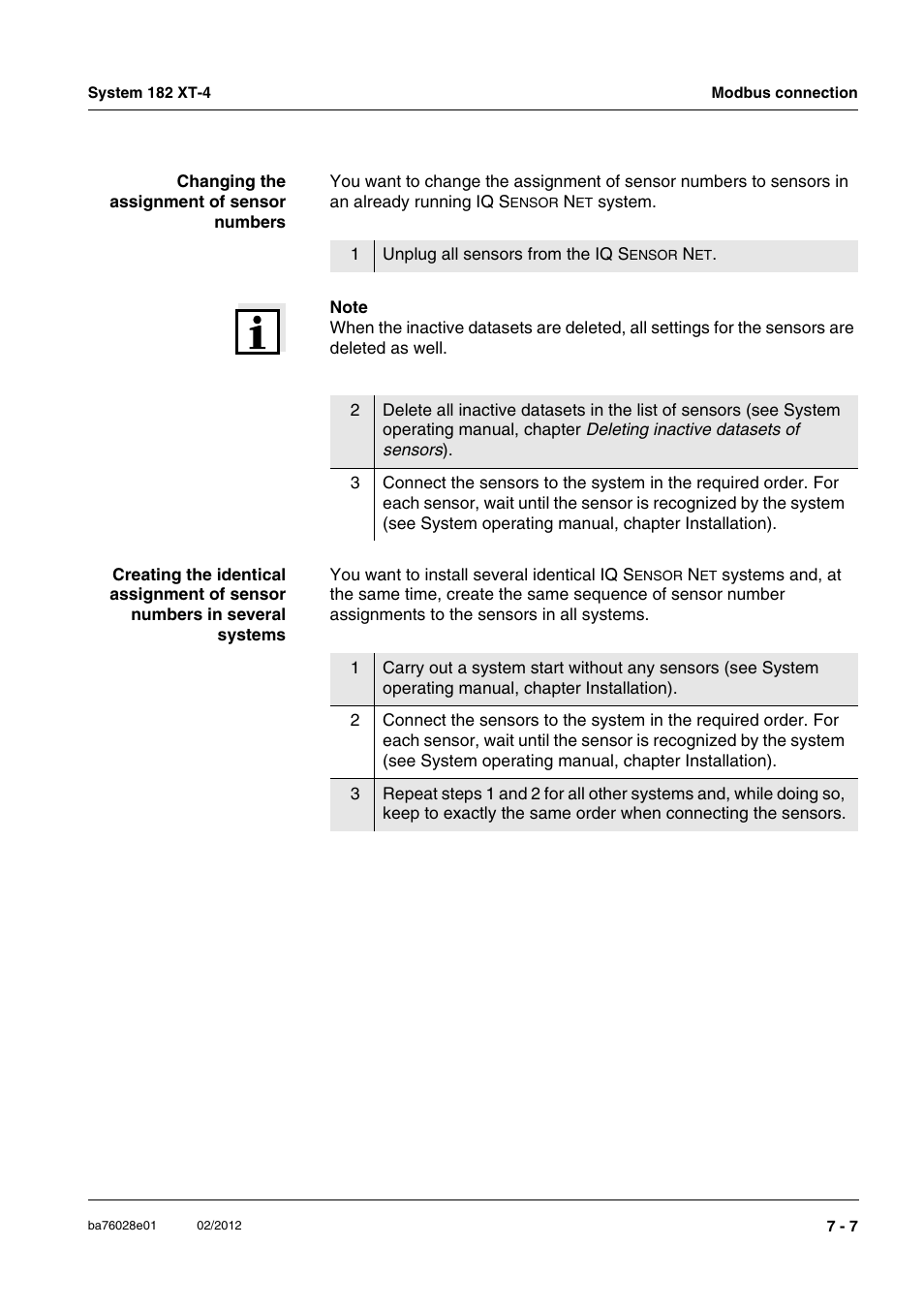 YSI DIQ/S 182 XT-4-MOD User Manual | Page 123 / 160