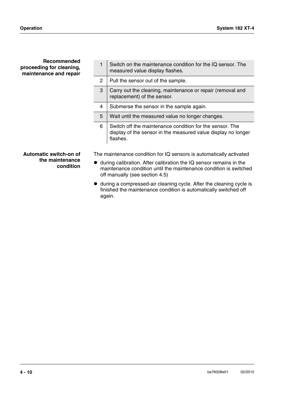 YSI DIQ/S 182 XT-4-MOD User Manual | Page 76 / 160