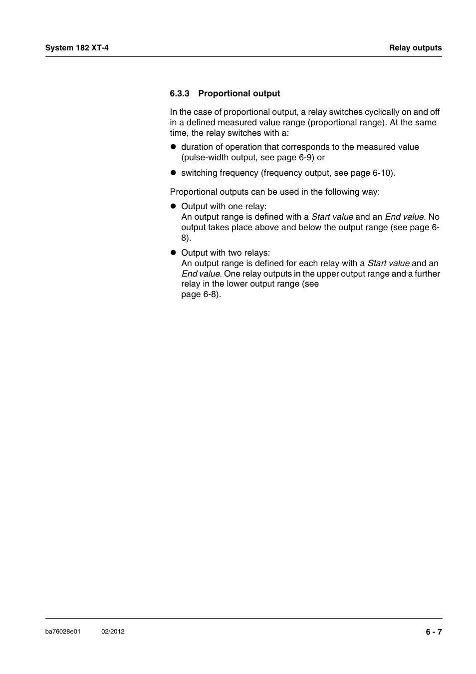 3 proportional output, Proportional output -7, Nal output (see section 6.3.3) | Put (see section 6.3.3 | YSI DIQ/S 182 XT-4-MOD User Manual | Page 97 / 160