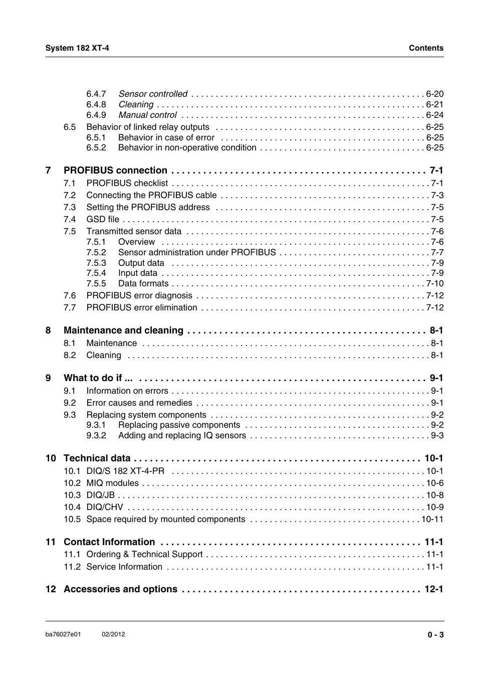 YSI DIQ/S 182 XT-4-PR User Manual | Page 5 / 158