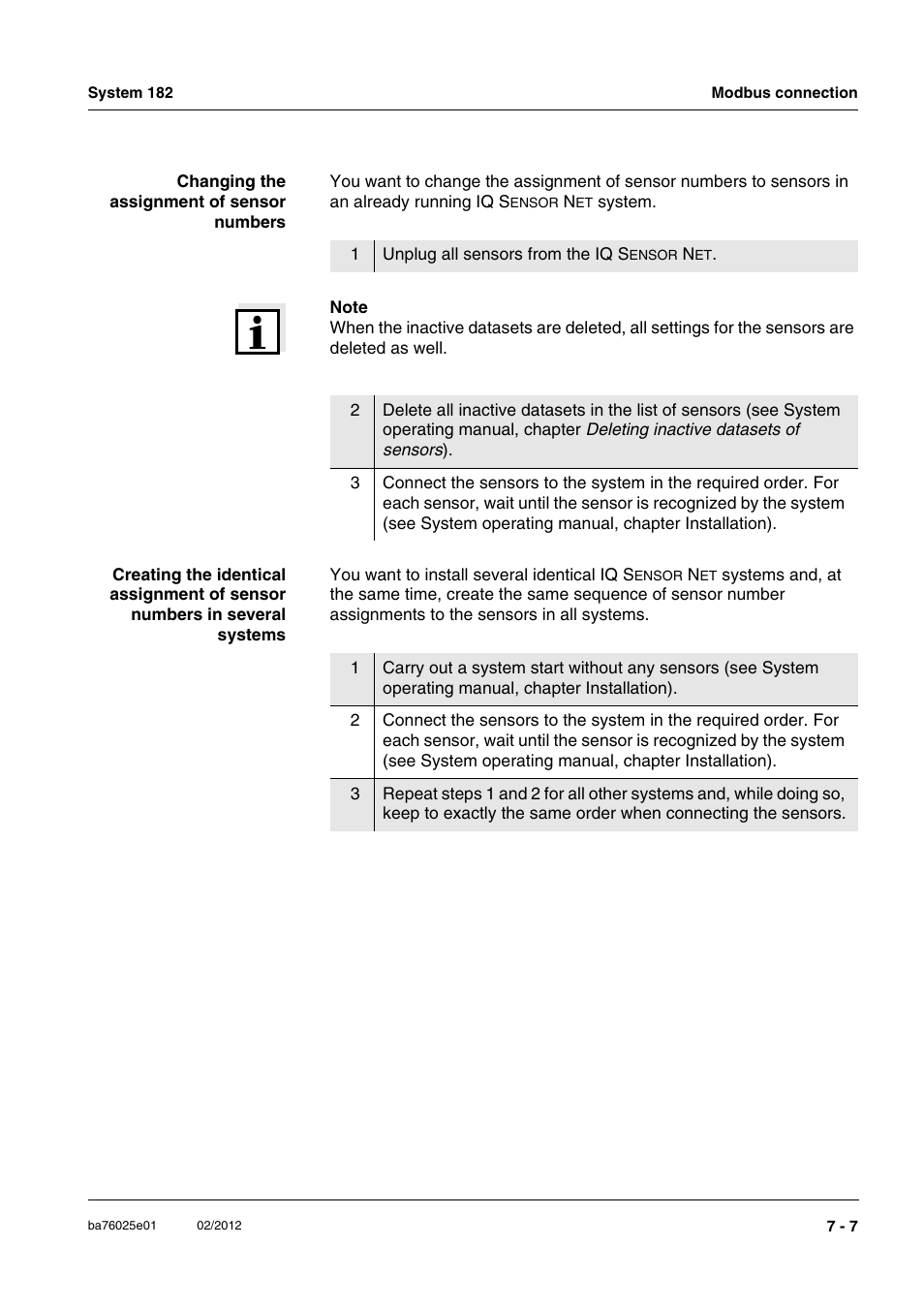 YSI DIQ/S 182-MOD System 182 User Manual | Page 119 / 154