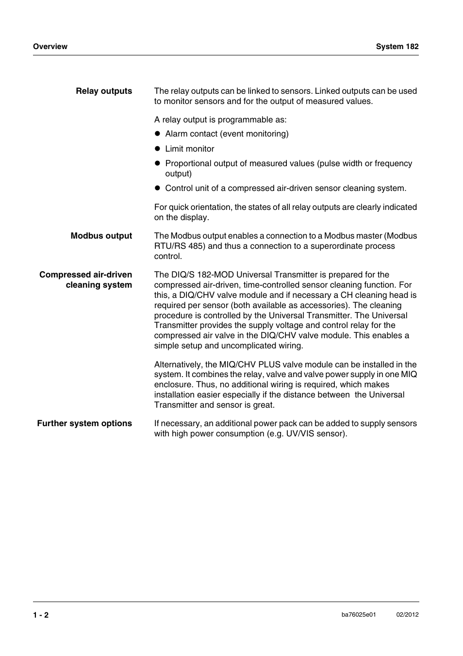 YSI DIQ/S 182-MOD System 182 User Manual | Page 8 / 154