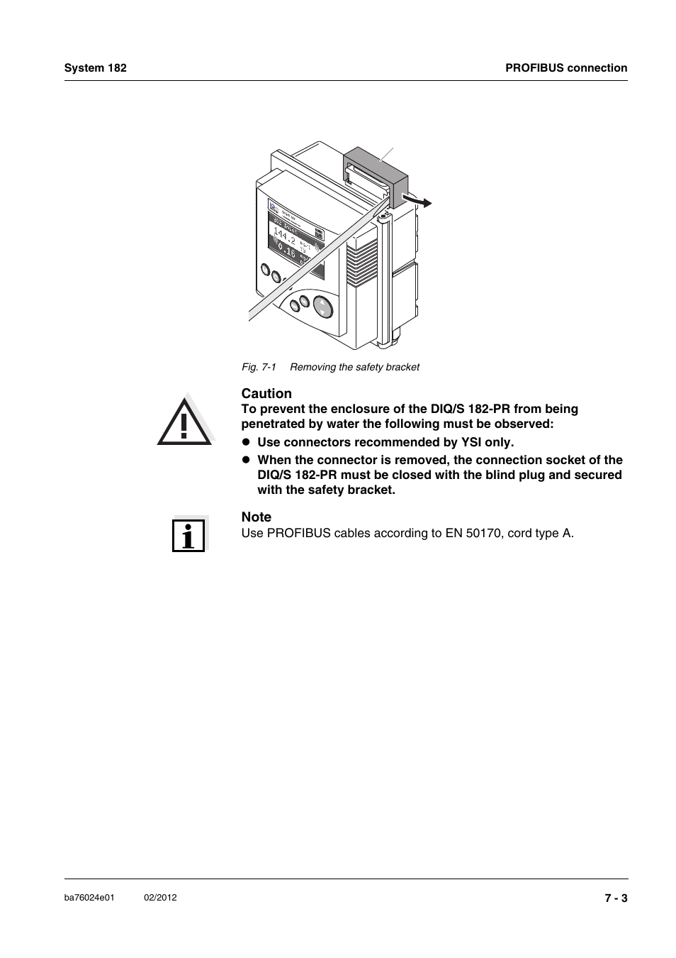 YSI DIQ/S 182-PR System 182 User Manual | Page 113 / 150