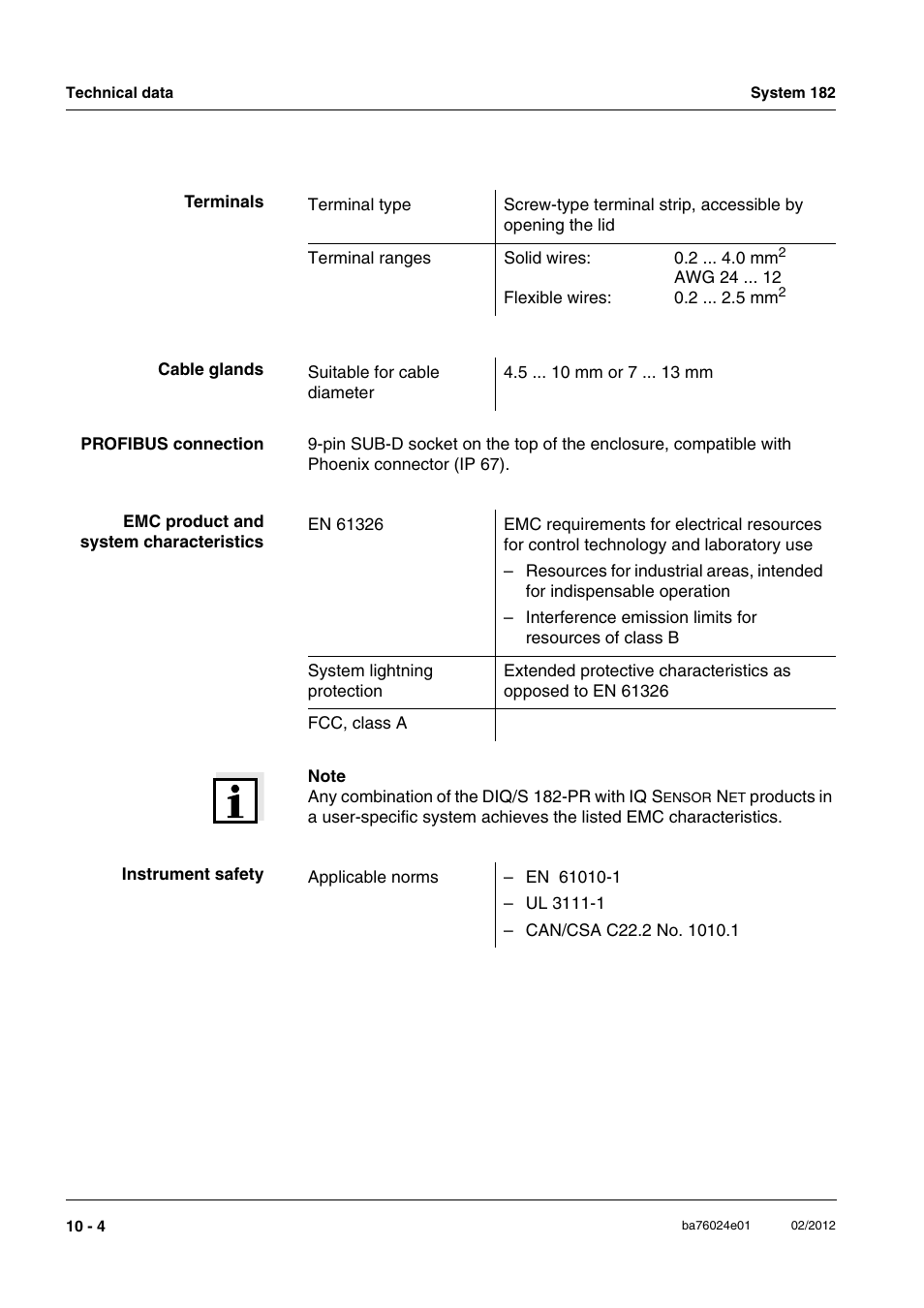 YSI DIQ/S 182-PR System 182 User Manual | Page 134 / 150