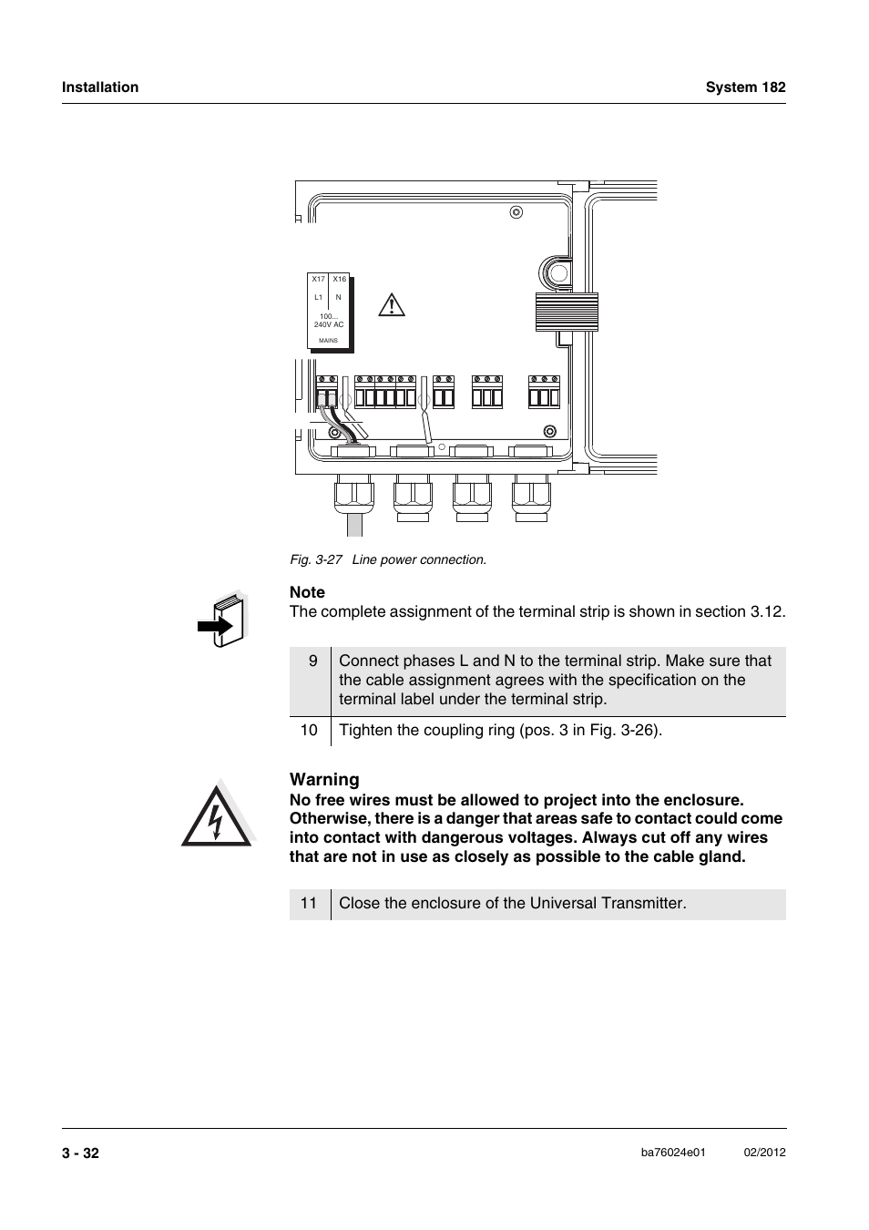 Warning | YSI DIQ/S 182-PR System 182 User Manual | Page 46 / 150