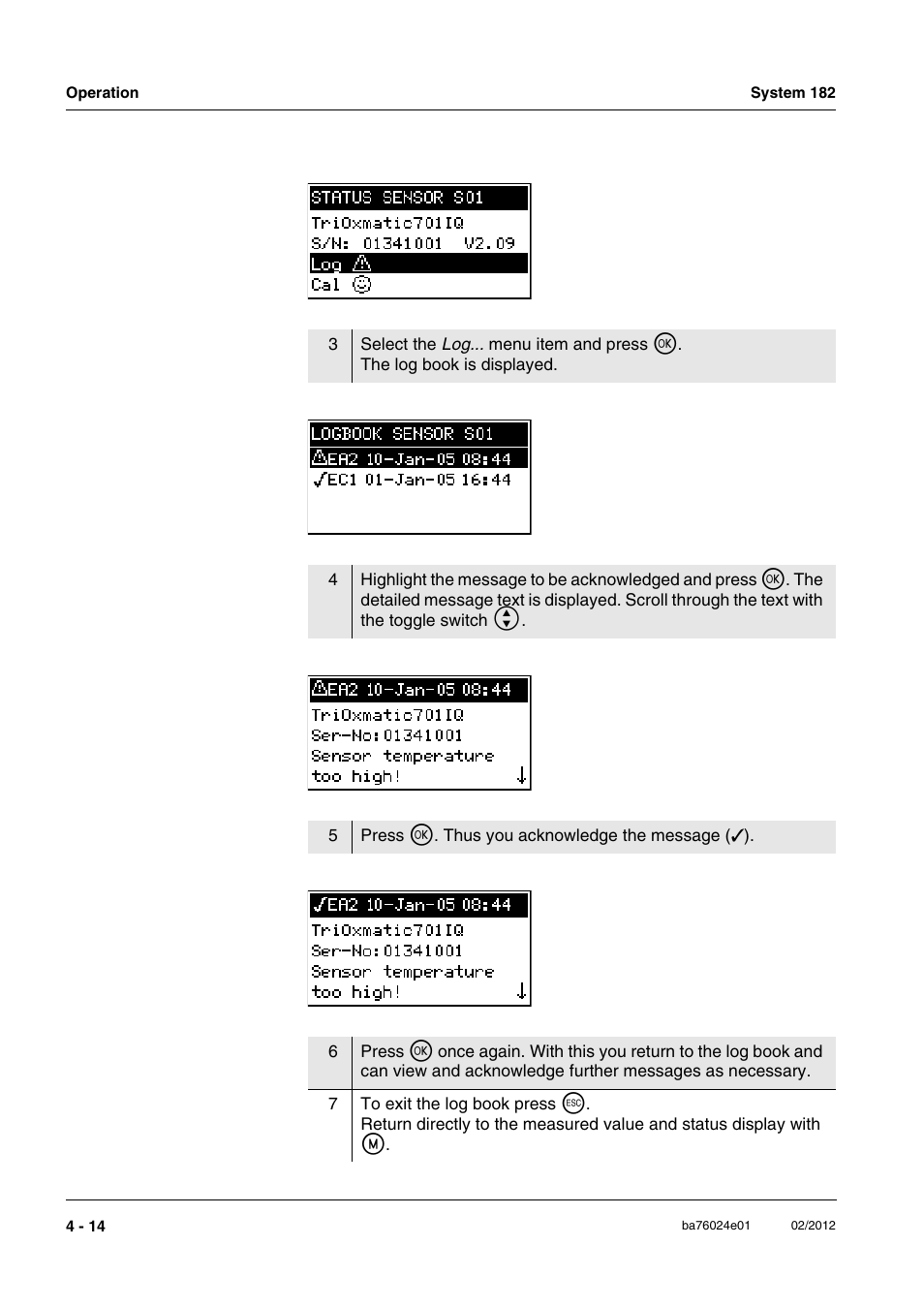 YSI DIQ/S 182-PR System 182 User Manual | Page 74 / 150