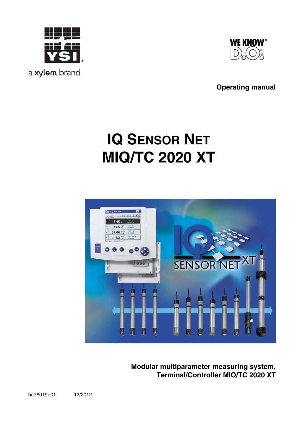 YSI IQ SensorNet 2020 XT Terminal User Manual | 196 pages