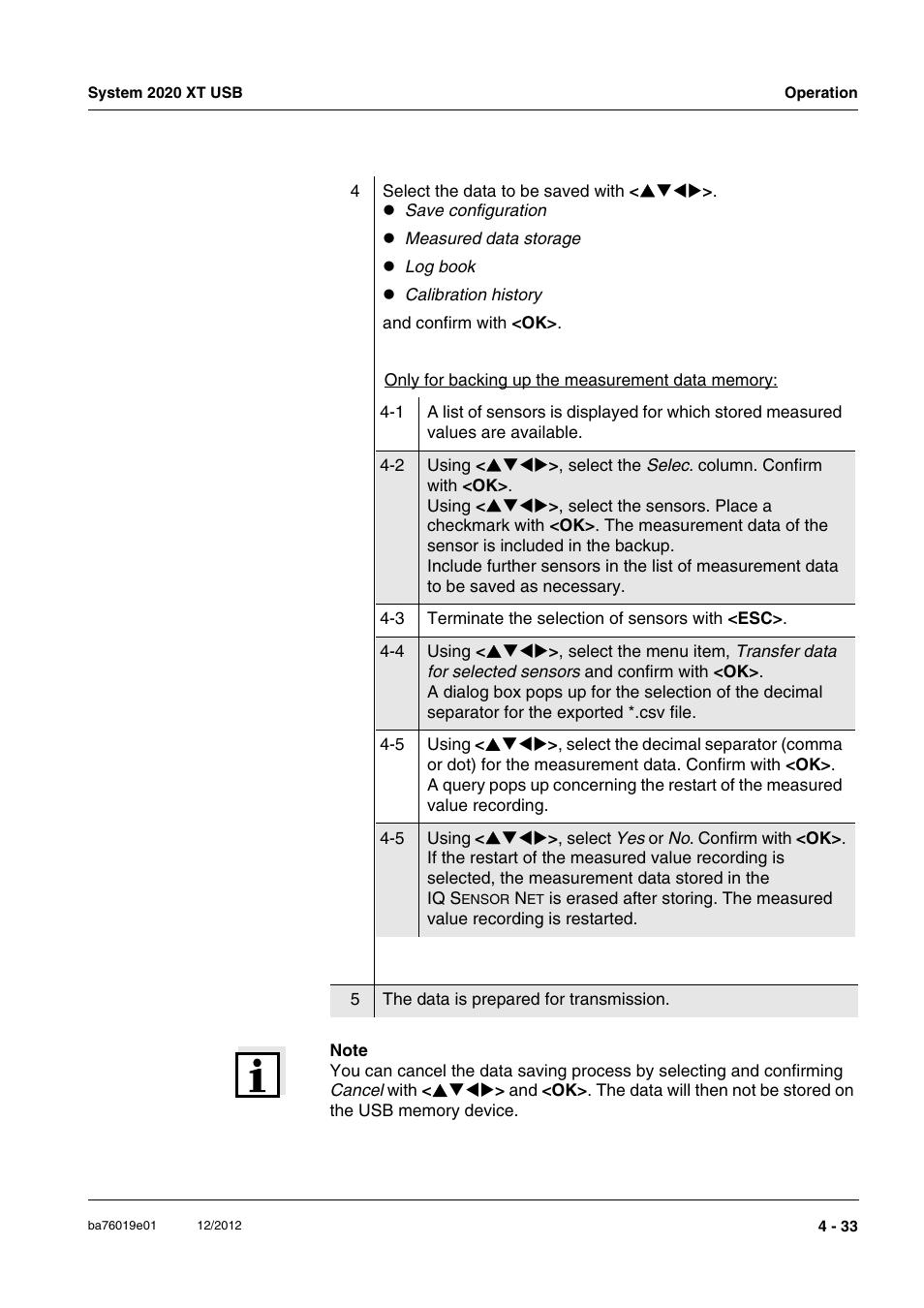 YSI IQ SensorNet 2020 XT Terminal User Manual | Page 111 / 196