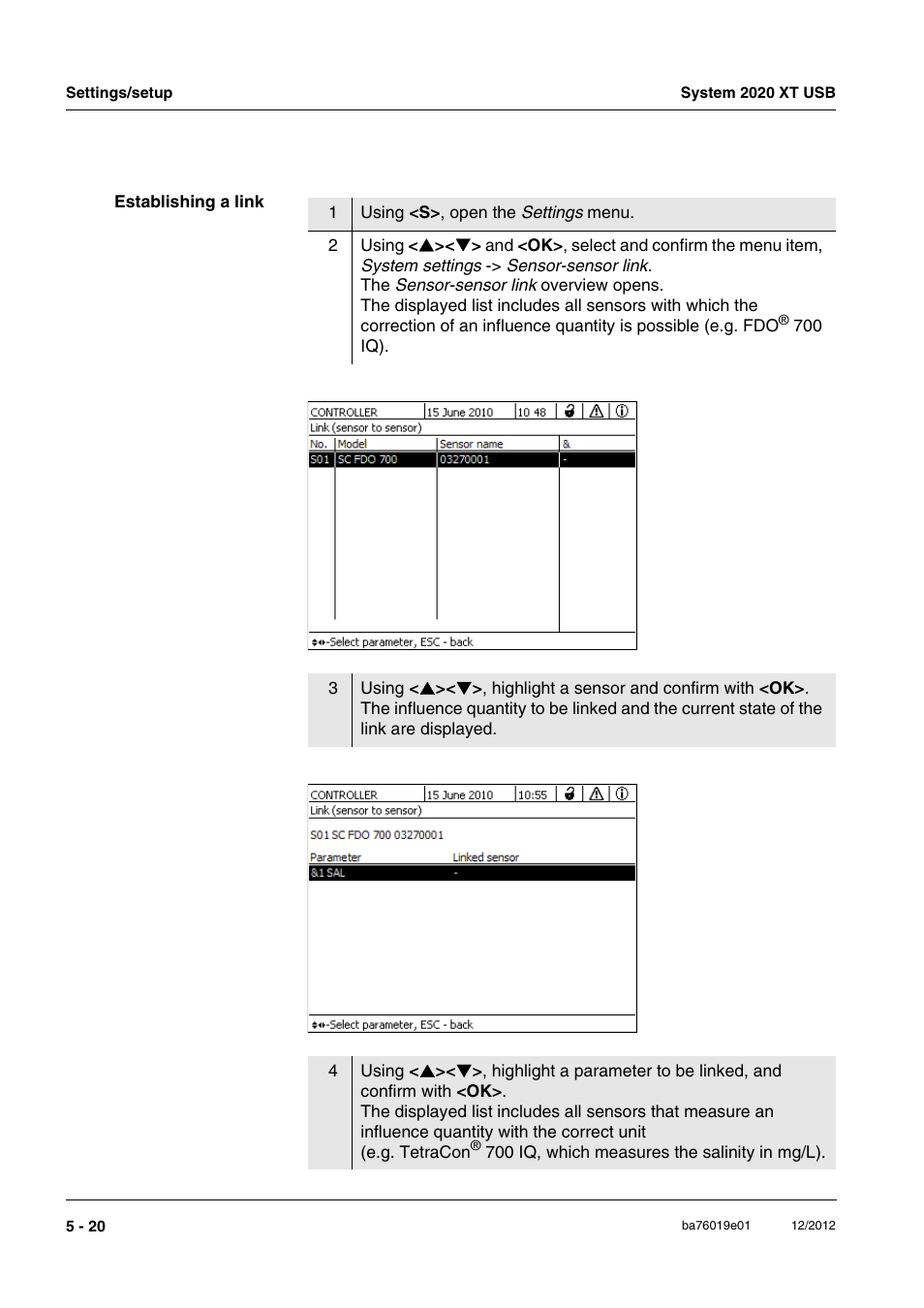 YSI IQ SensorNet 2020 XT Terminal User Manual | Page 140 / 196