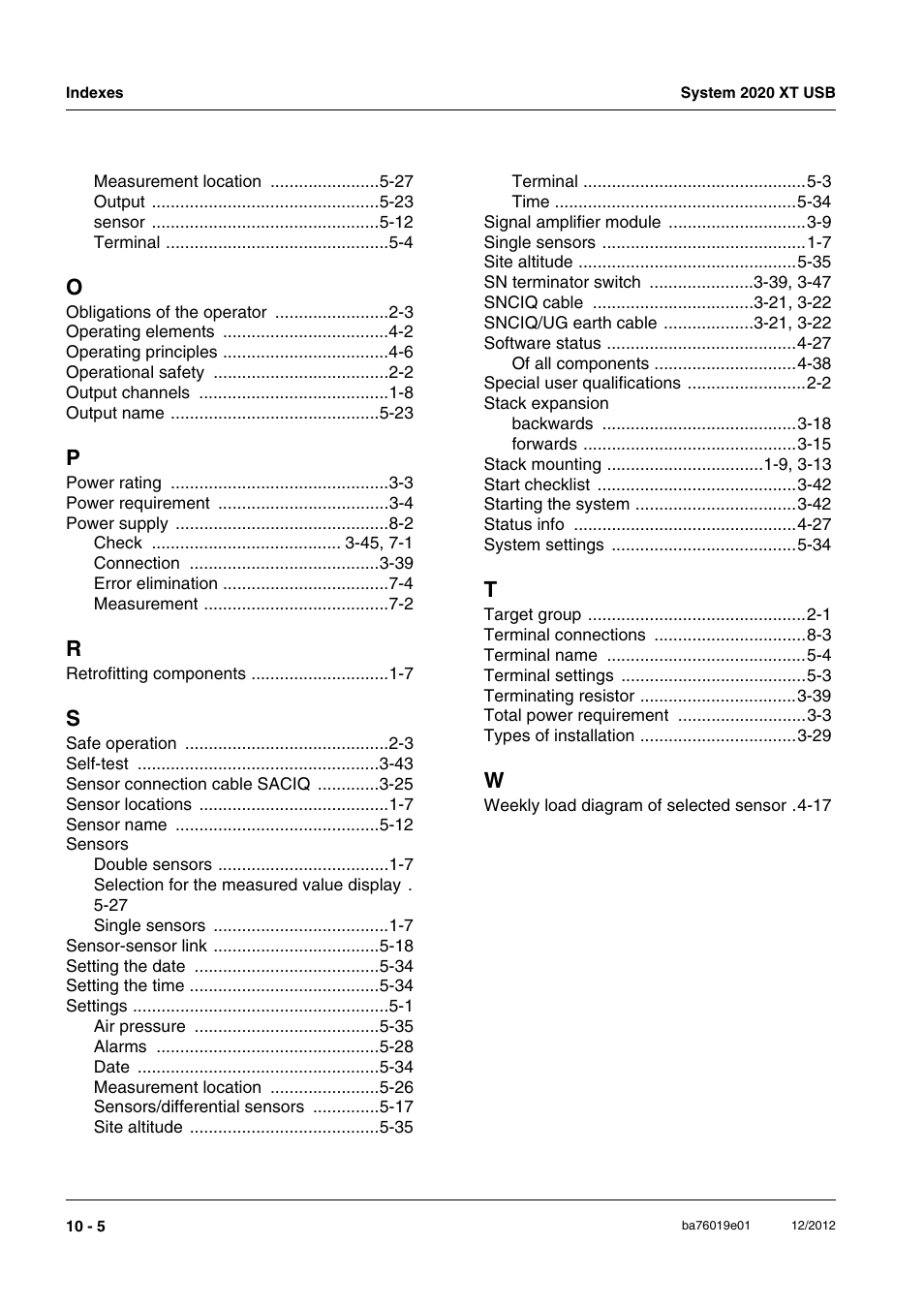 YSI IQ SensorNet 2020 XT Terminal User Manual | Page 192 / 196