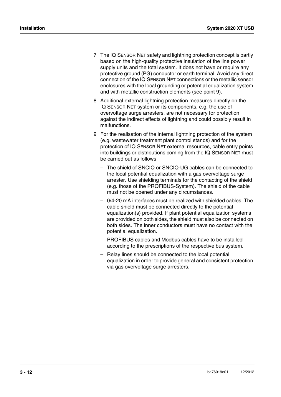 YSI IQ SensorNet 2020 XT Terminal User Manual | Page 42 / 196