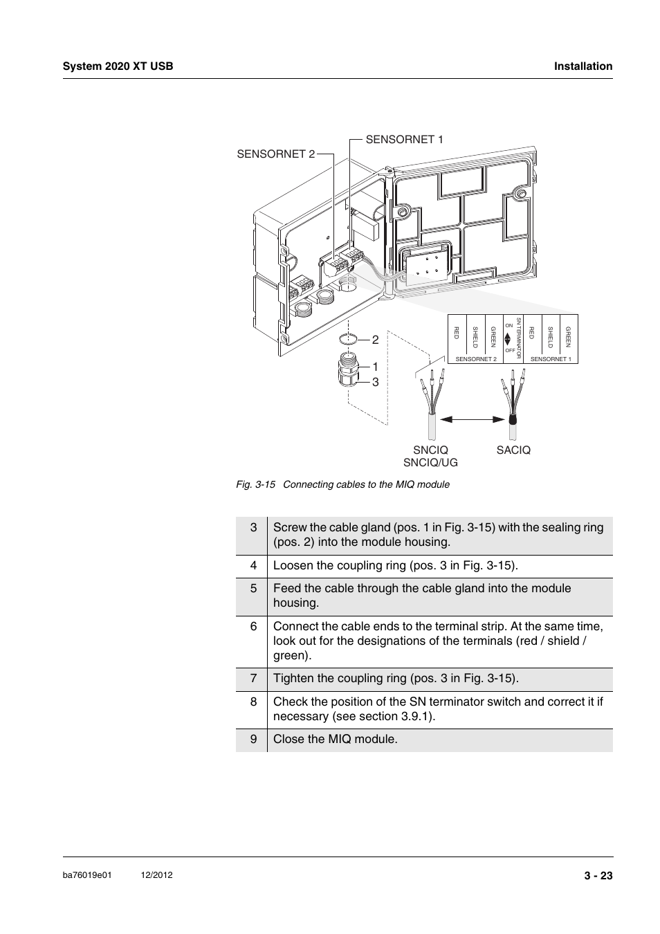 YSI IQ SensorNet 2020 XT Terminal User Manual | Page 53 / 196