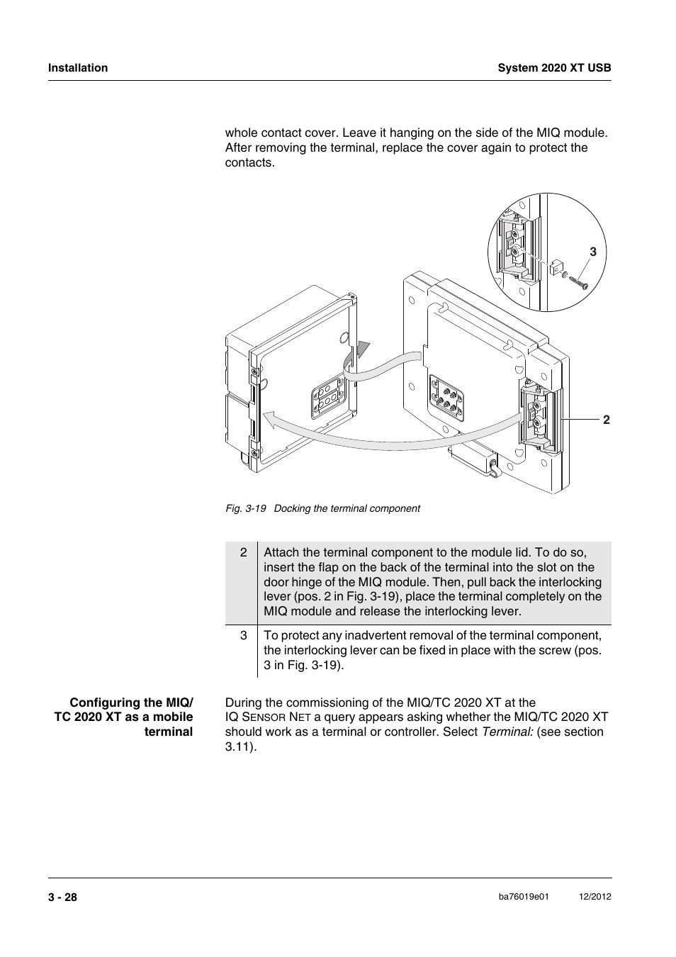 YSI IQ SensorNet 2020 XT Terminal User Manual | Page 58 / 196